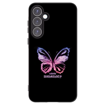 Picasee Samsung Galaxy A55 5G A556B Hülle - Schwarzes Silikon - Diamanty Purple
