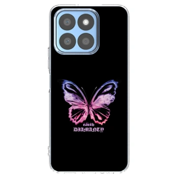 Picasee Honor X8b Hülle - Transparentes Silikon - Diamanty Purple