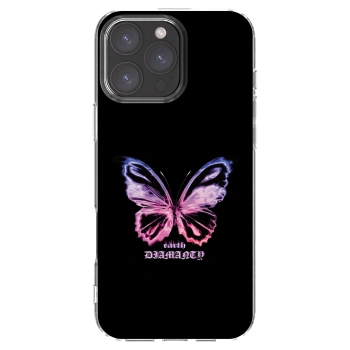 Picasee Apple iPhone 16 Pro Max Hülle - Transparentes Silikon - Diamanty Purple