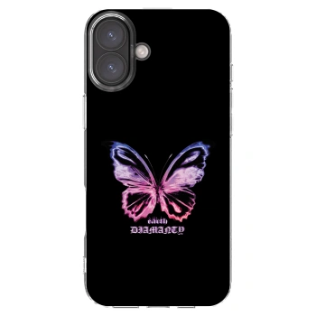 Picasee Apple iPhone 16 Plus Hülle - Transparentes Silikon - Diamanty Purple
