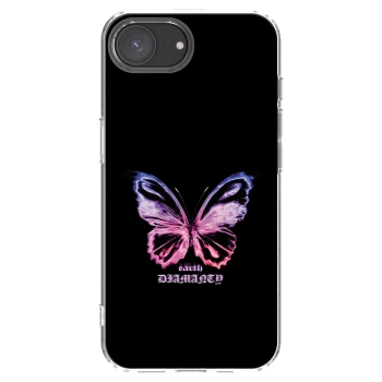 Picasee Apple iPhone 16e Hülle - Transparentes Silikon - Diamanty Purple