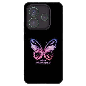 Picasee Xiaomi Redmi Note 14 5G Hülle - Schwarzes Silikon - Diamanty Purple