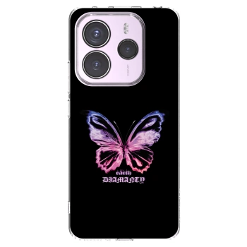 Picasee Xiaomi Redmi Note 14 5G Hülle - Transparentes Silikon - Diamanty Purple