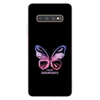 Picasee Samsung Galaxy S10 Plus G975 Hülle - Transparentes Silikon - Diamanty Purple