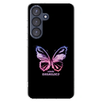 Picasee Samsung Galaxy S25 5G Hülle - Transparentes Silikon - Diamanty Purple
