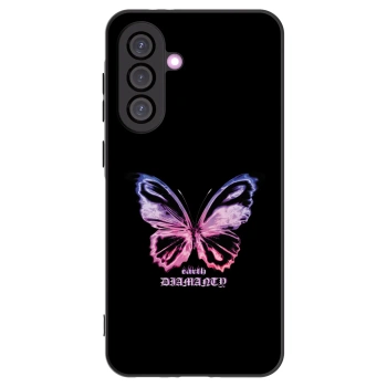 Picasee Samsung Galaxy A56 5G A566B Hülle - Schwarzes Silikon - Diamanty Purple
