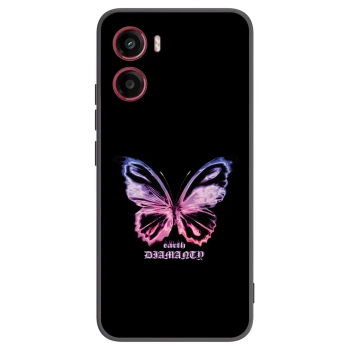 Picasee Motorola Moto G05 Hülle - Schwarzes Silikon - Diamanty Purple