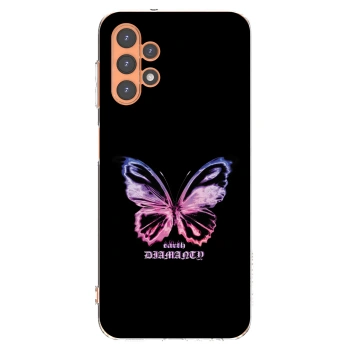 Picasee Samsung Galaxy A13 5G Hülle - Transparentes Silikon - Diamanty Purple