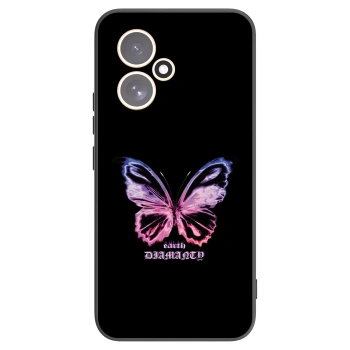 Picasee Honor 400 5G Hülle - Schwarzes Silikon - Diamanty Purple