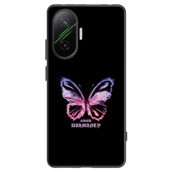 Picasee Xiaomi Poco F7 5G Hülle - Schwarzes Silikon - Diamanty Purple
