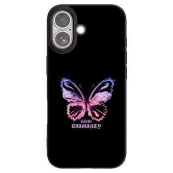 Picasee Apple iPhone 17 Hülle - Schwarzes Silikon - Diamanty Purple