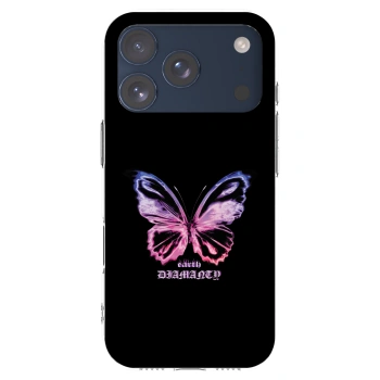 Picasee Apple iPhone 17 Pro Hülle - Transparentes Silikon - Diamanty Purple