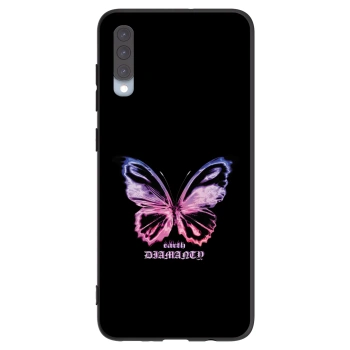 Picasee Samsung Galaxy A70 A705F Hülle - Schwarzes Silikon - Diamanty Purple
