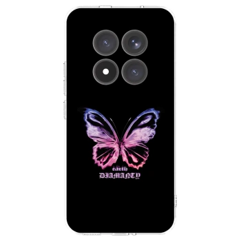 Picasee Xiaomi Redmi Note 15 Pro+ Hülle - Transparentes Silikon - Diamanty Purple