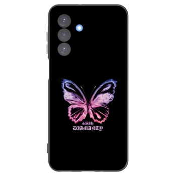 Picasee Samsung Galaxy A17 5G Hülle - Schwarzes Silikon - Diamanty Purple