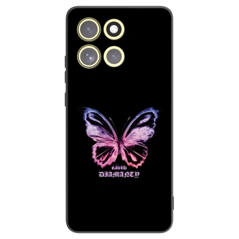 Picasee Motorola Moto G86 Power 5G Hülle - Schwarzes Silikon - Diamanty Purple