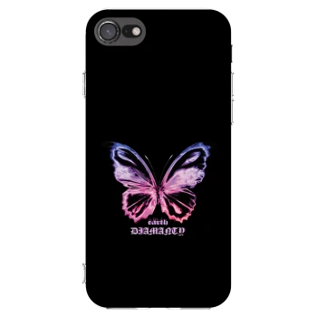 Picasee Apple iPhone 8 Hülle - Transparentes Silikon - Diamanty Purple