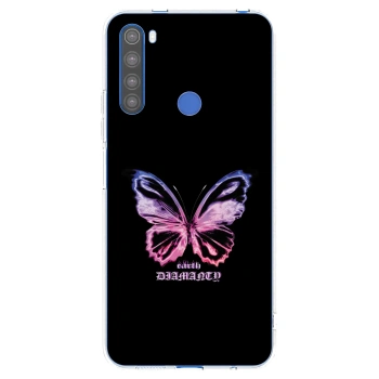 Picasee Xiaomi Redmi Note 8T Hülle - Transparentes Silikon - Diamanty Purple