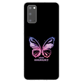 Picasee Samsung Galaxy S20 G980F Hülle - Transparentes Silikon - Diamanty Purple