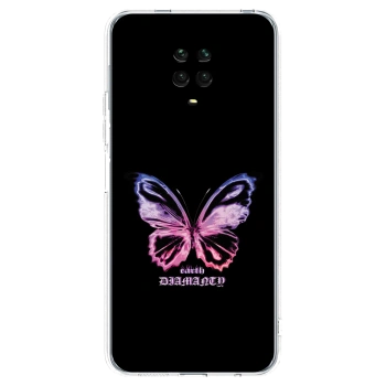 Picasee Xiaomi Redmi Note 9S Hülle - Transparentes Silikon - Diamanty Purple