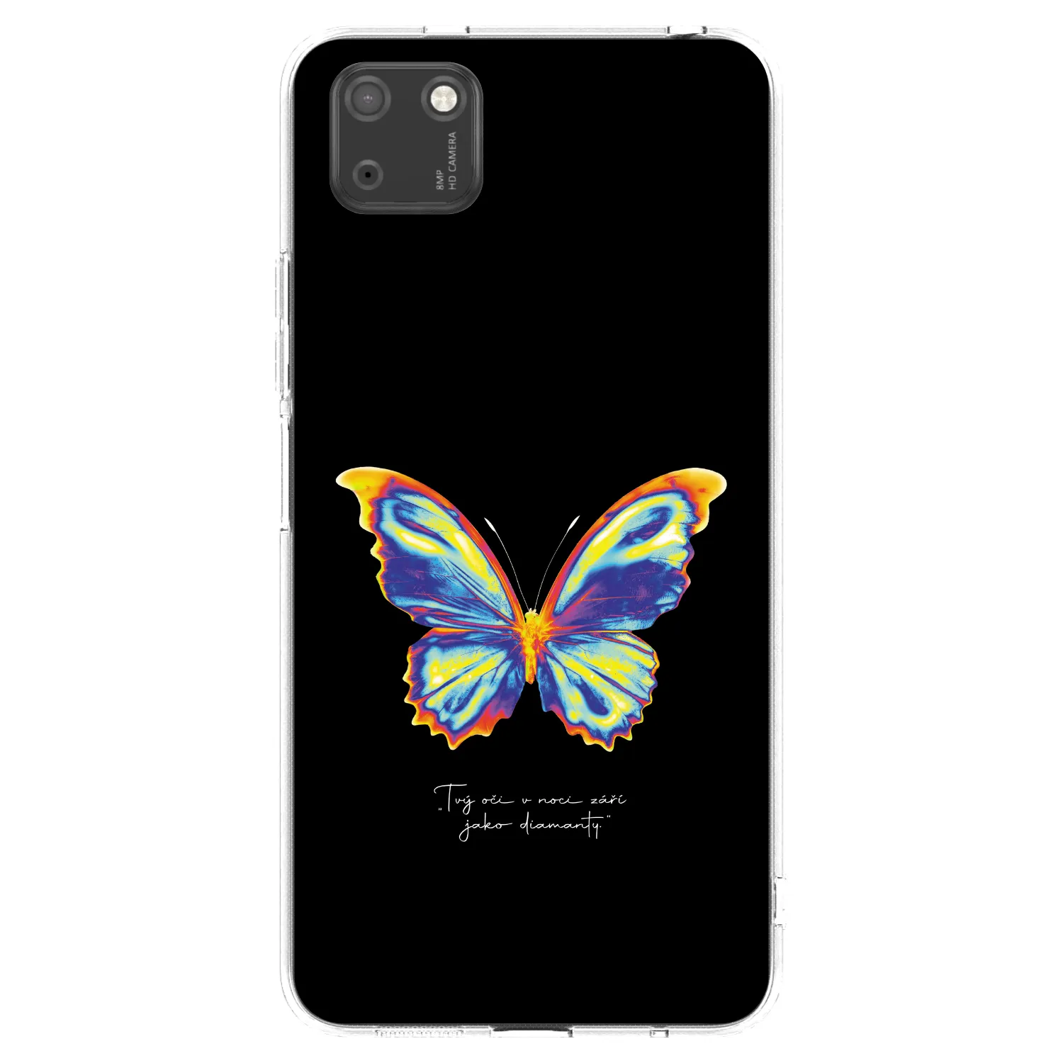 Picasee Huawei Y5P Hülle - Transparentes Silikon - Diamanty Black