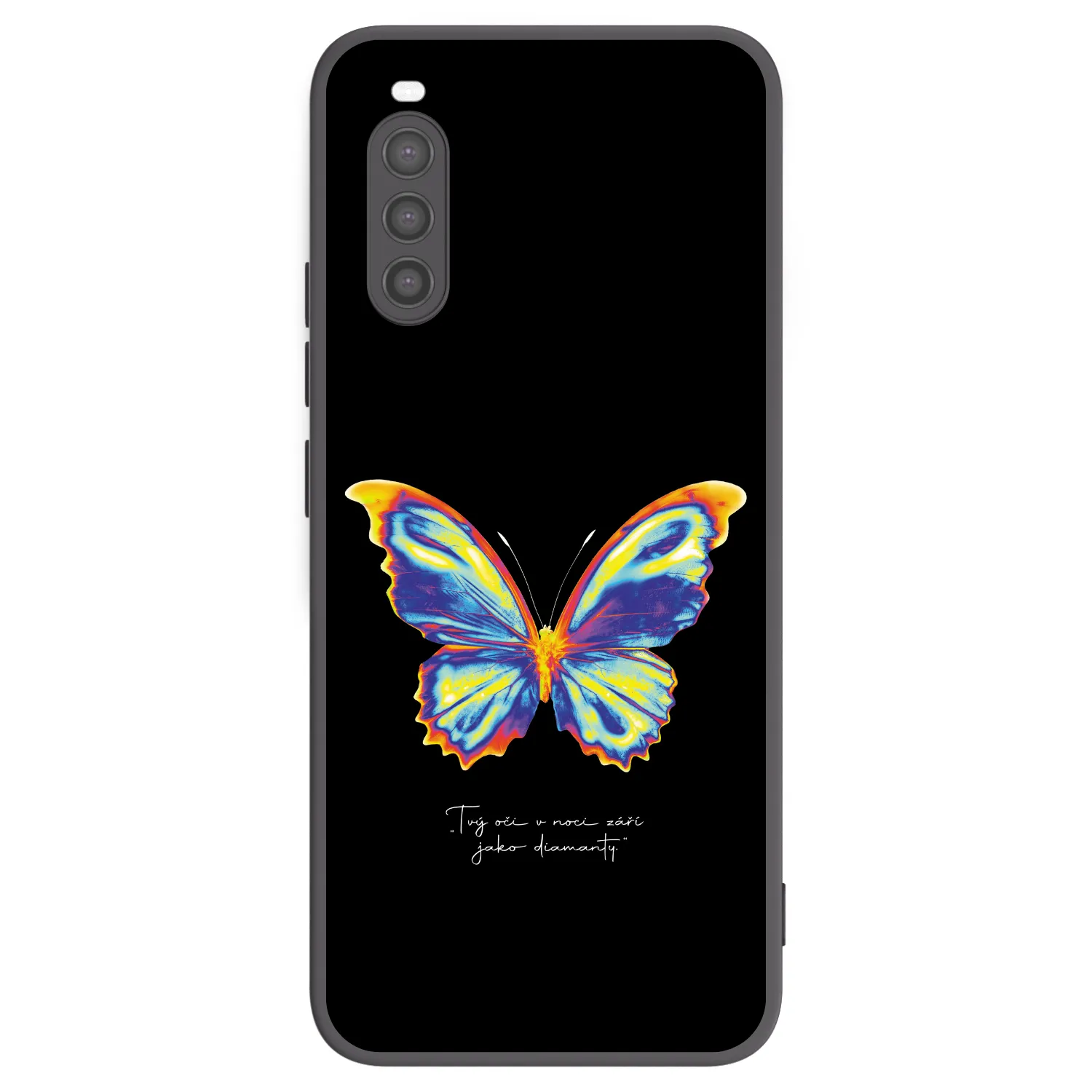 Picasee Sony Xperia 10 II Hülle - Schwarzes Silikon - Diamanty Black