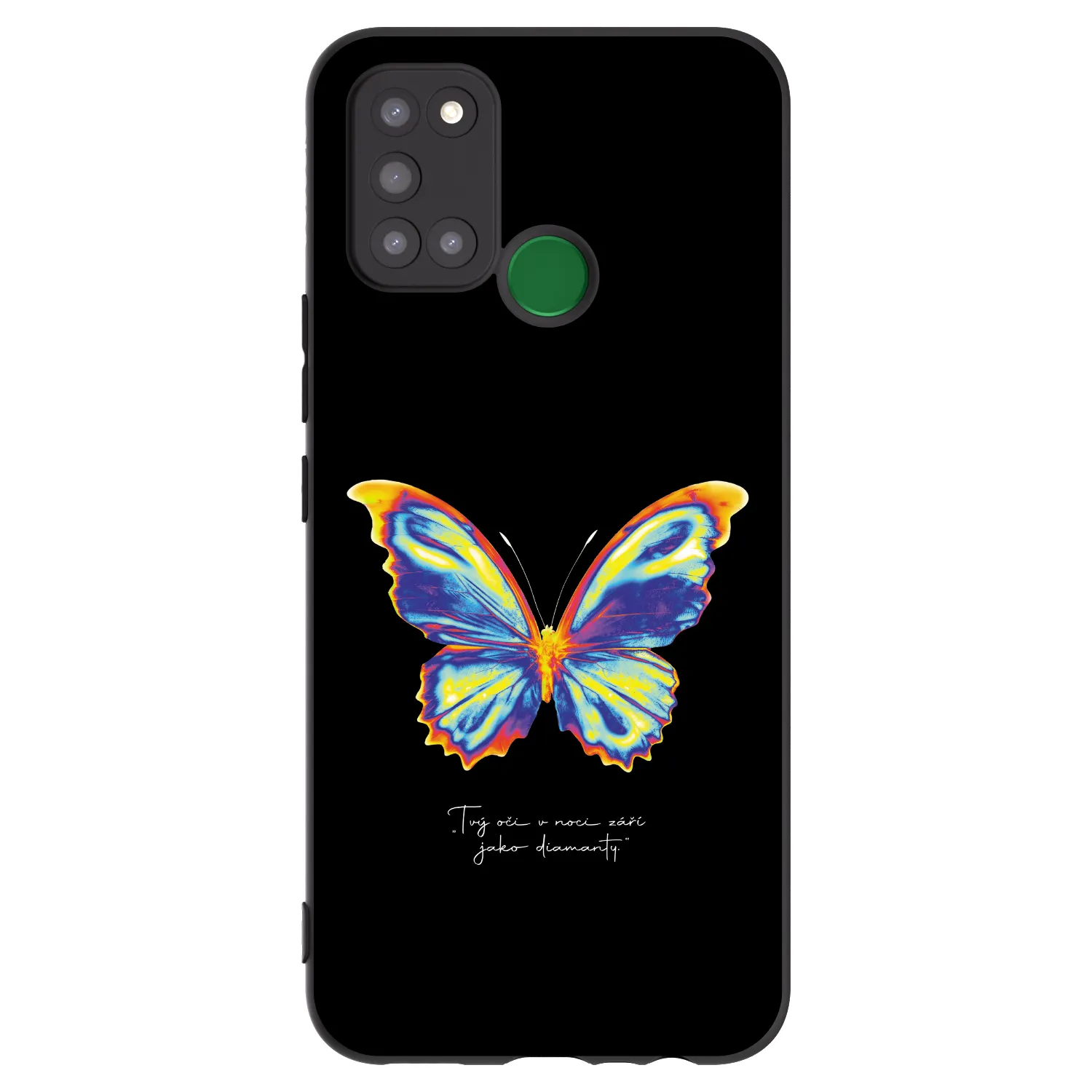 Picasee Realme 7i Hülle - Schwarzes Silikon - Diamanty Black
