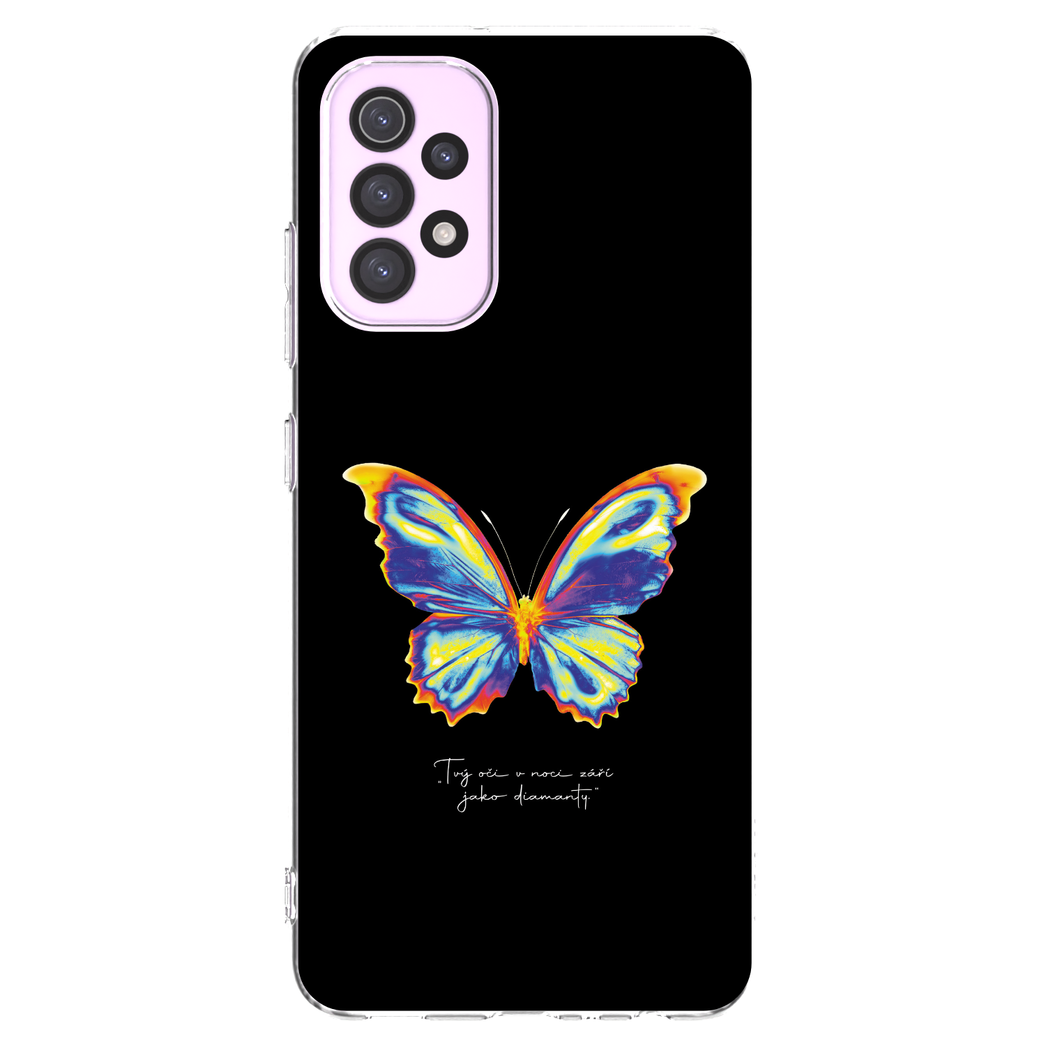 Picasee Samsung Galaxy A32 5G A326B Hülle - Transparentes Silikon - Diamanty Black