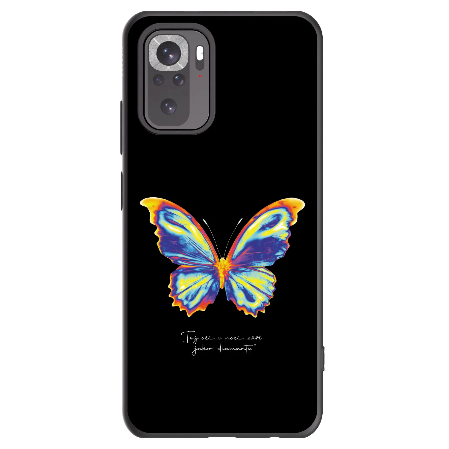 Picasee Xiaomi Redmi Note 10S Hülle - Schwarzes Silikon - Diamanty Black