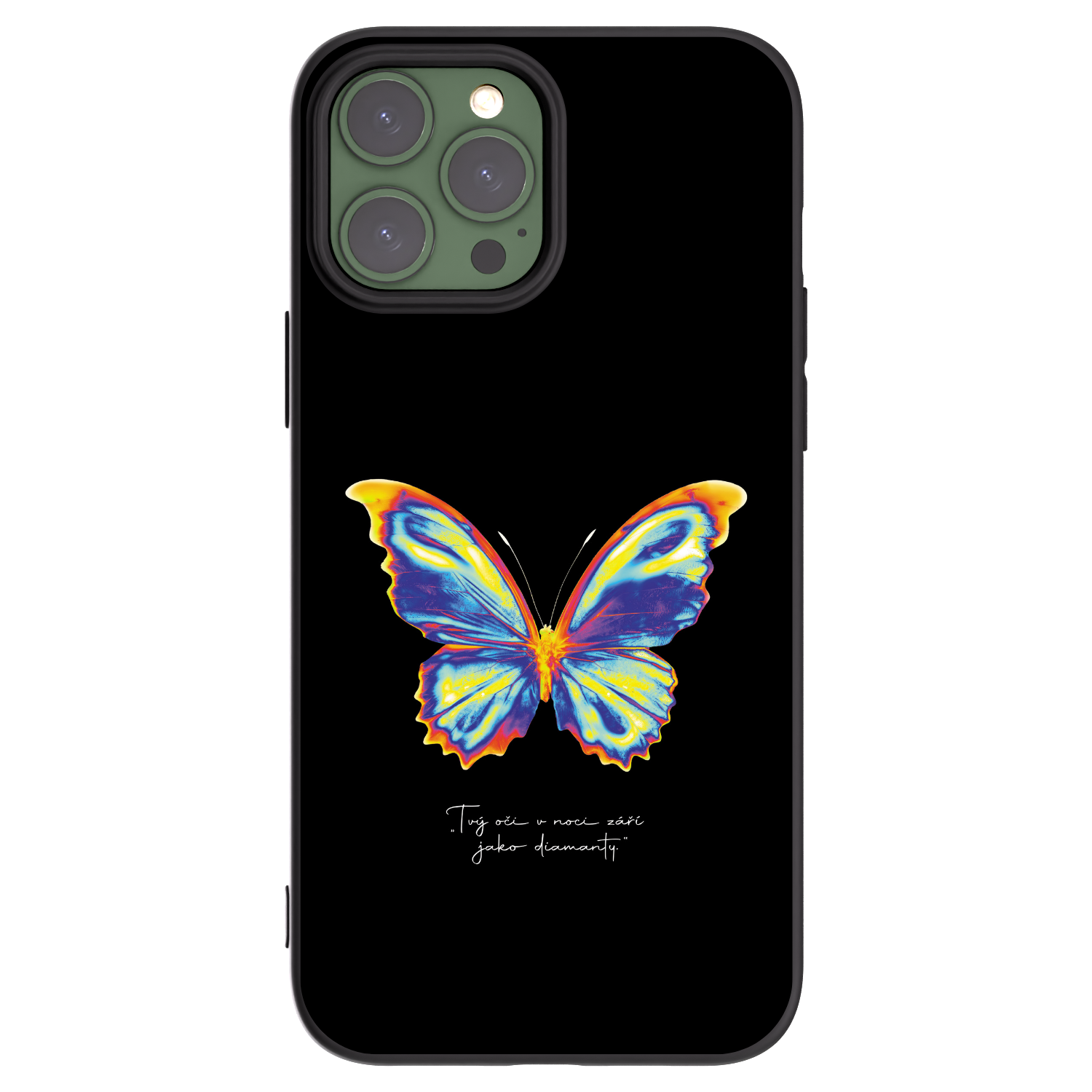 Picasee Apple iPhone 13 Pro Max Hülle - Schwarzes Silikon - Diamanty Black