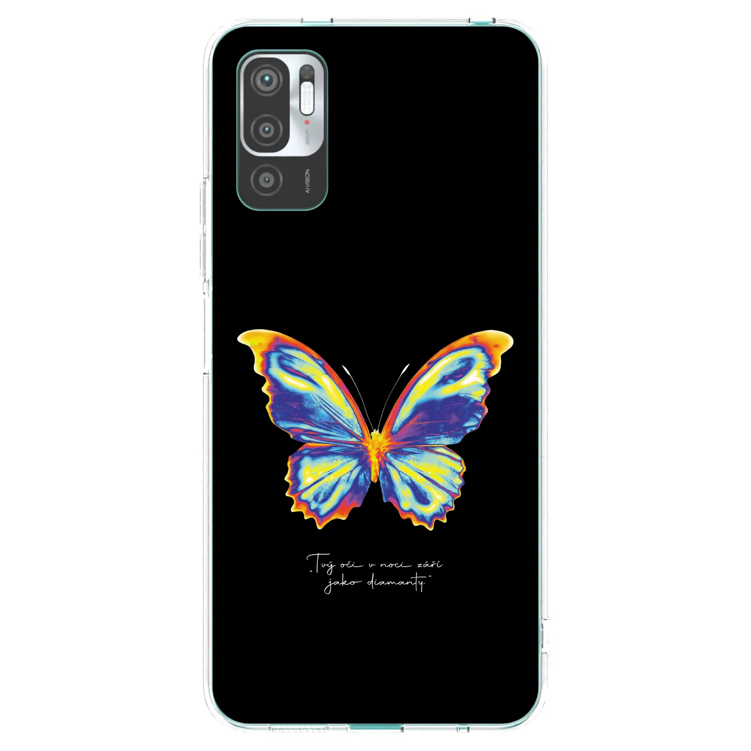 Picasee Xiaomi Redmi Note 10 5G Hülle - Transparentes Silikon - Diamanty Black
