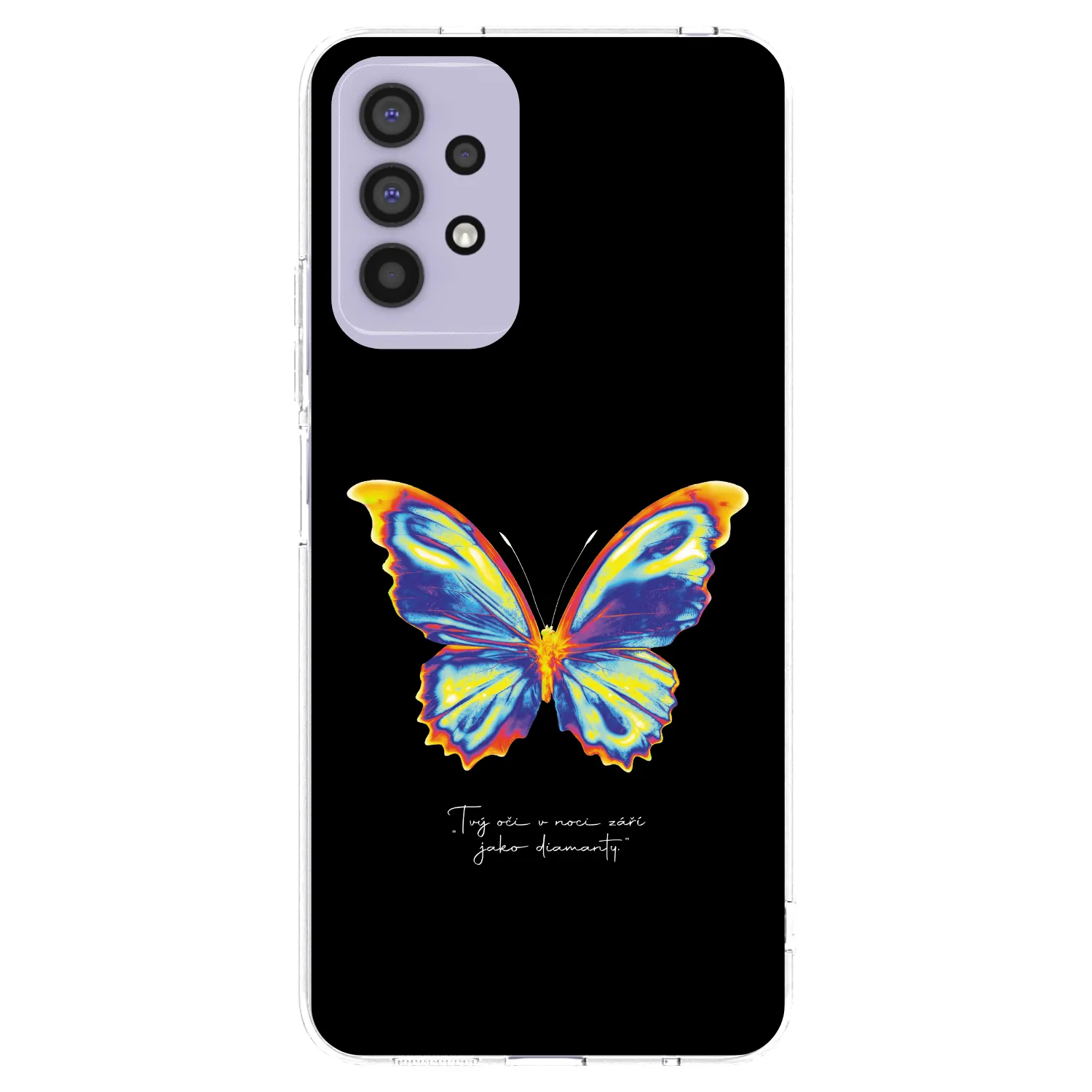 Picasee Samsung Galaxy A32 4G SM-A325F Hülle - Transparentes Silikon - Diamanty Black