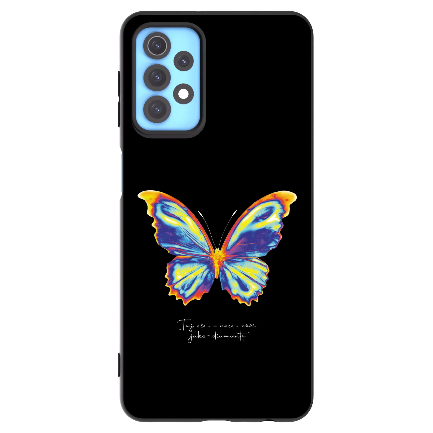 Picasee Samsung Galaxy A32 4G SM-A325F Hülle - Schwarzes Silikon - Diamanty Black