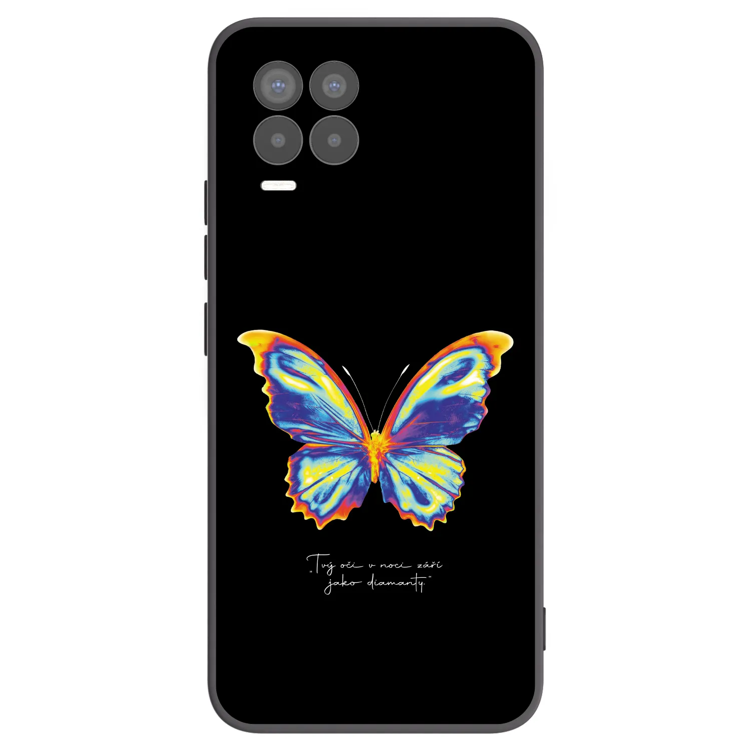 Picasee Realme 8 Pro Hülle - Schwarzes Silikon - Diamanty Black