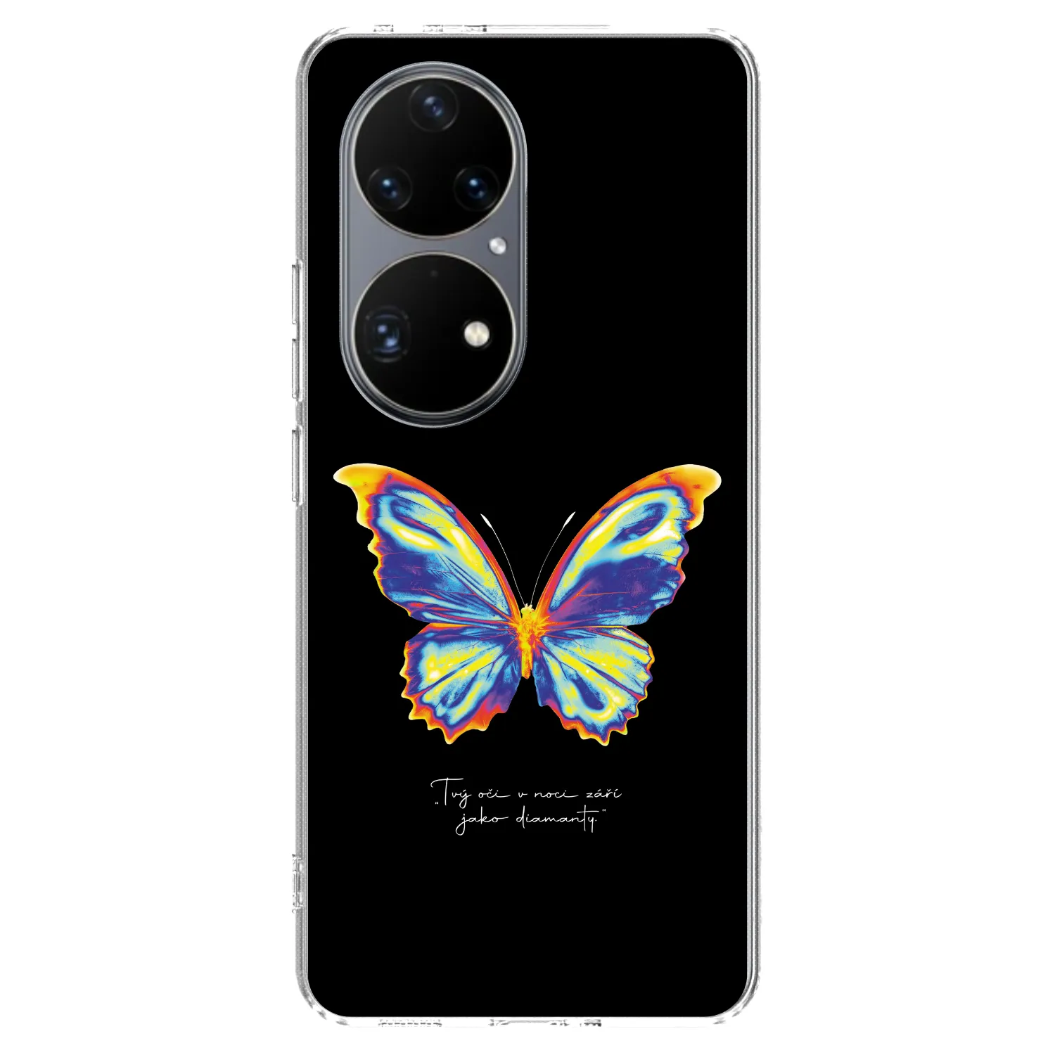 Picasee Huawei P50 Hülle - Transparentes Silikon - Diamanty Black