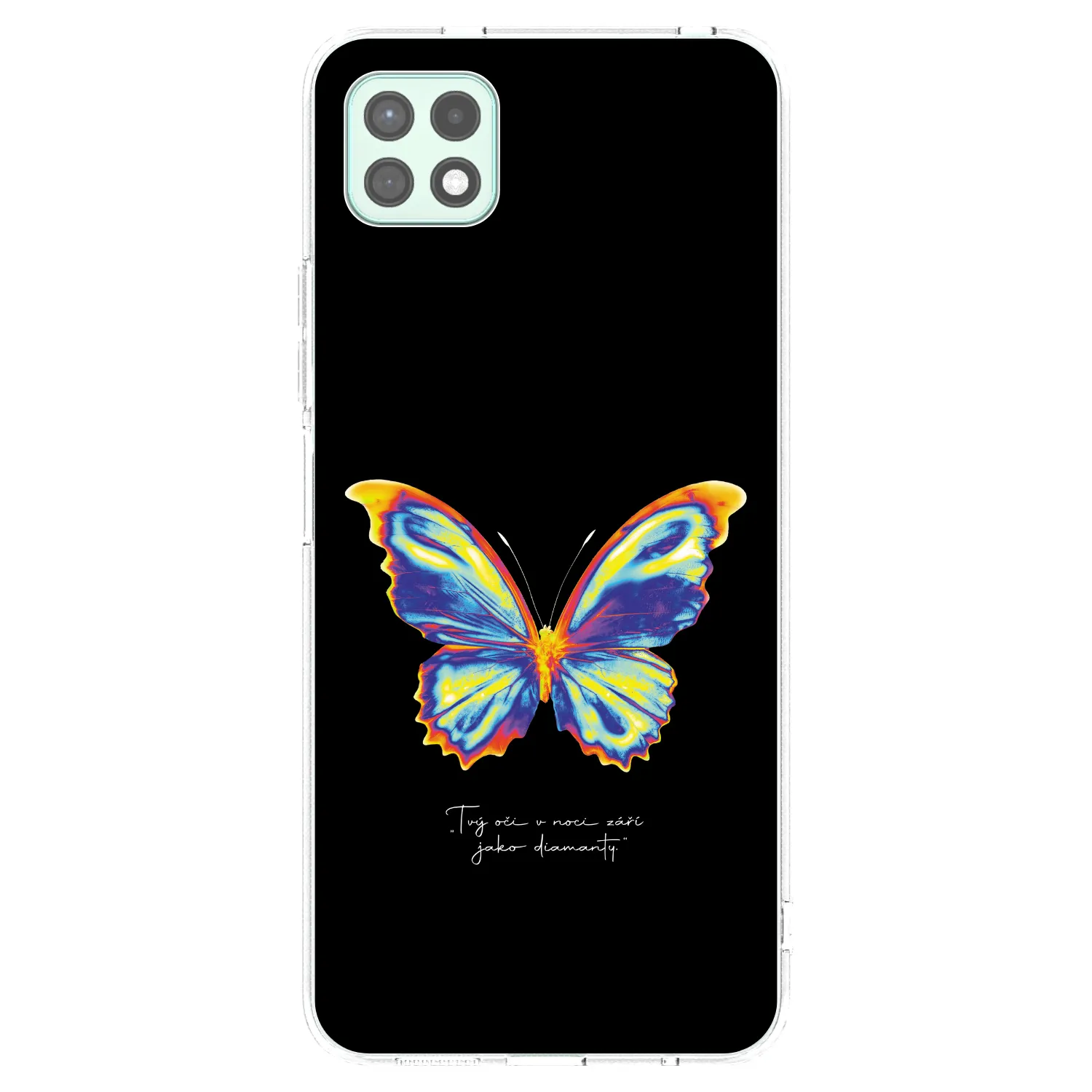 Picasee Samsung Galaxy A22 A226B 5G Hülle - Transparentes Silikon - Diamanty Black