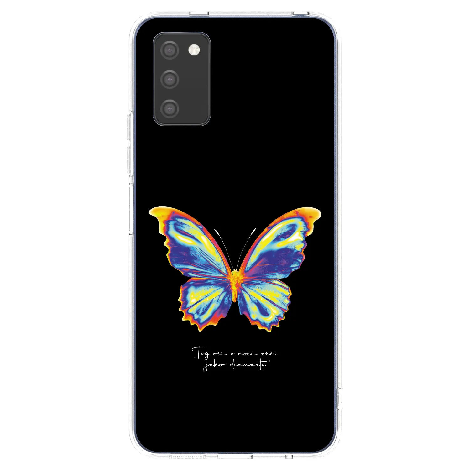Picasee Samsung Galaxy A02s A025G Hülle - Transparentes Silikon - Diamanty Black