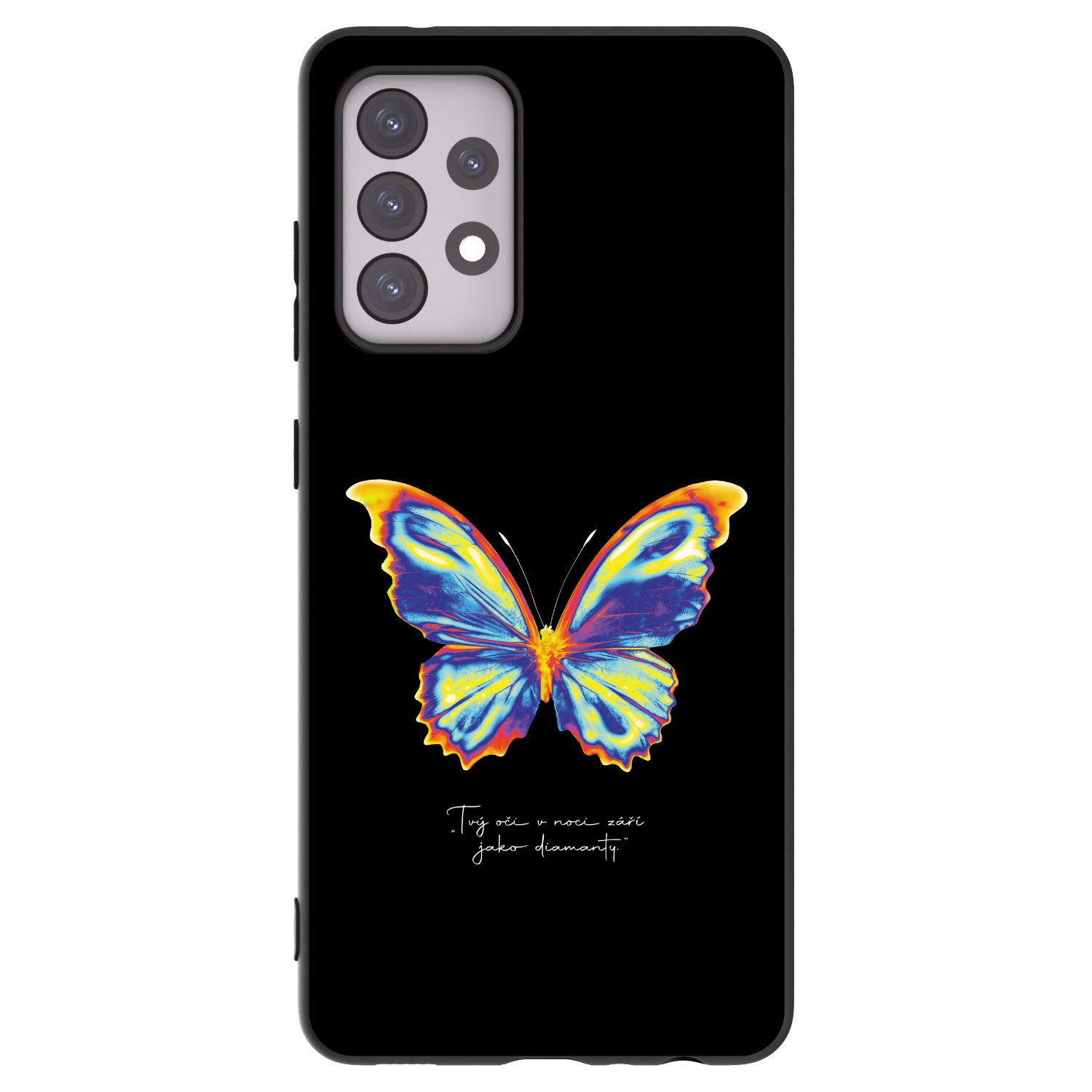 Picasee Samsung Galaxy A52s 5G A528B Hülle - Schwarzes Silikon - Diamanty Black