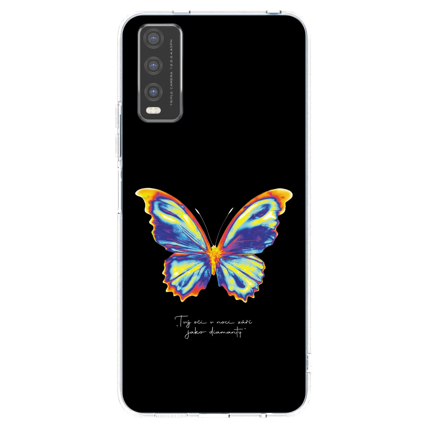Picasee Vivo Y20s Hülle - Transparentes Silikon - Diamanty Black