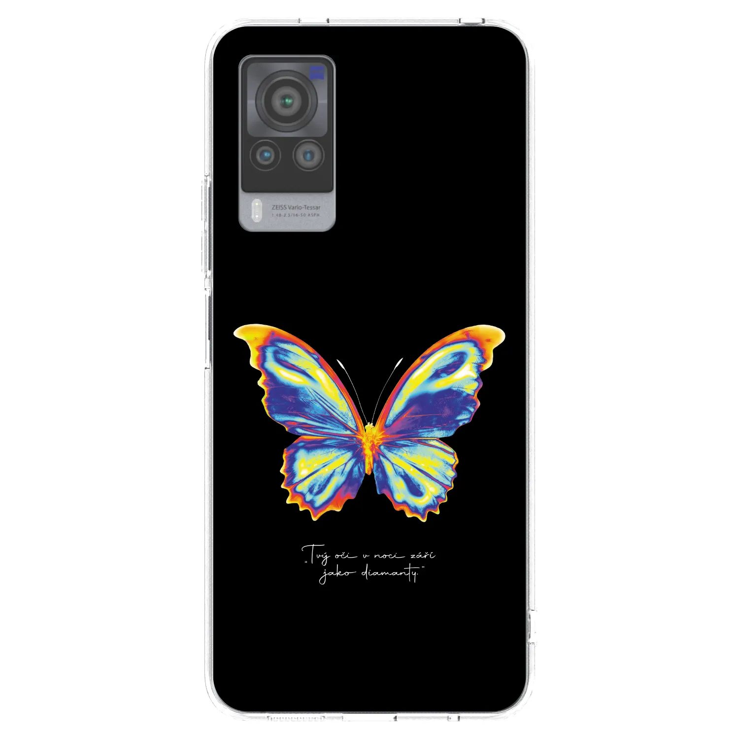 Picasee Vivo X60 Pro 5G Hülle - Transparentes Silikon - Diamanty Black