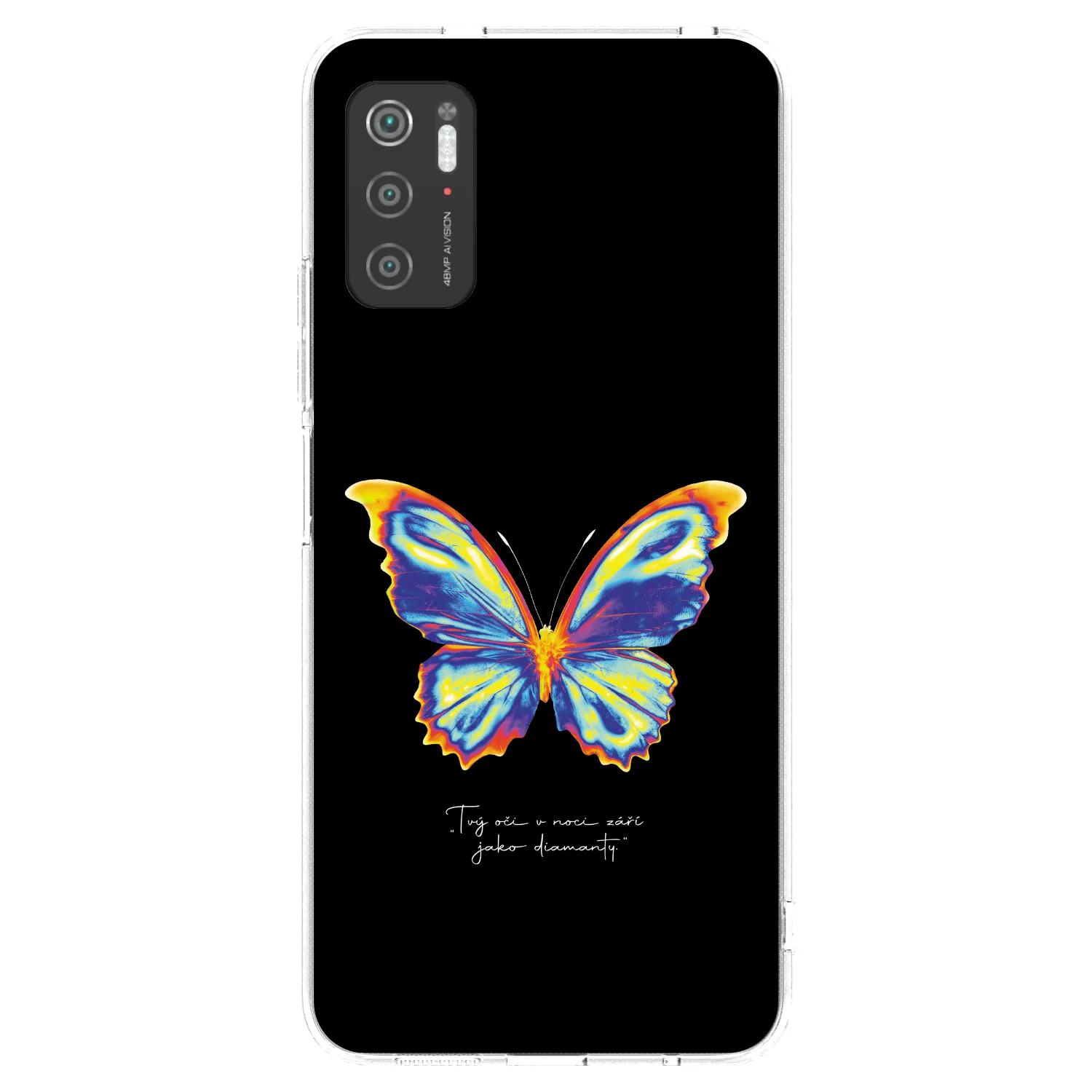 Picasee Xiaomi Poco M3 Pro 5G Hülle - Transparentes Silikon - Diamanty Black
