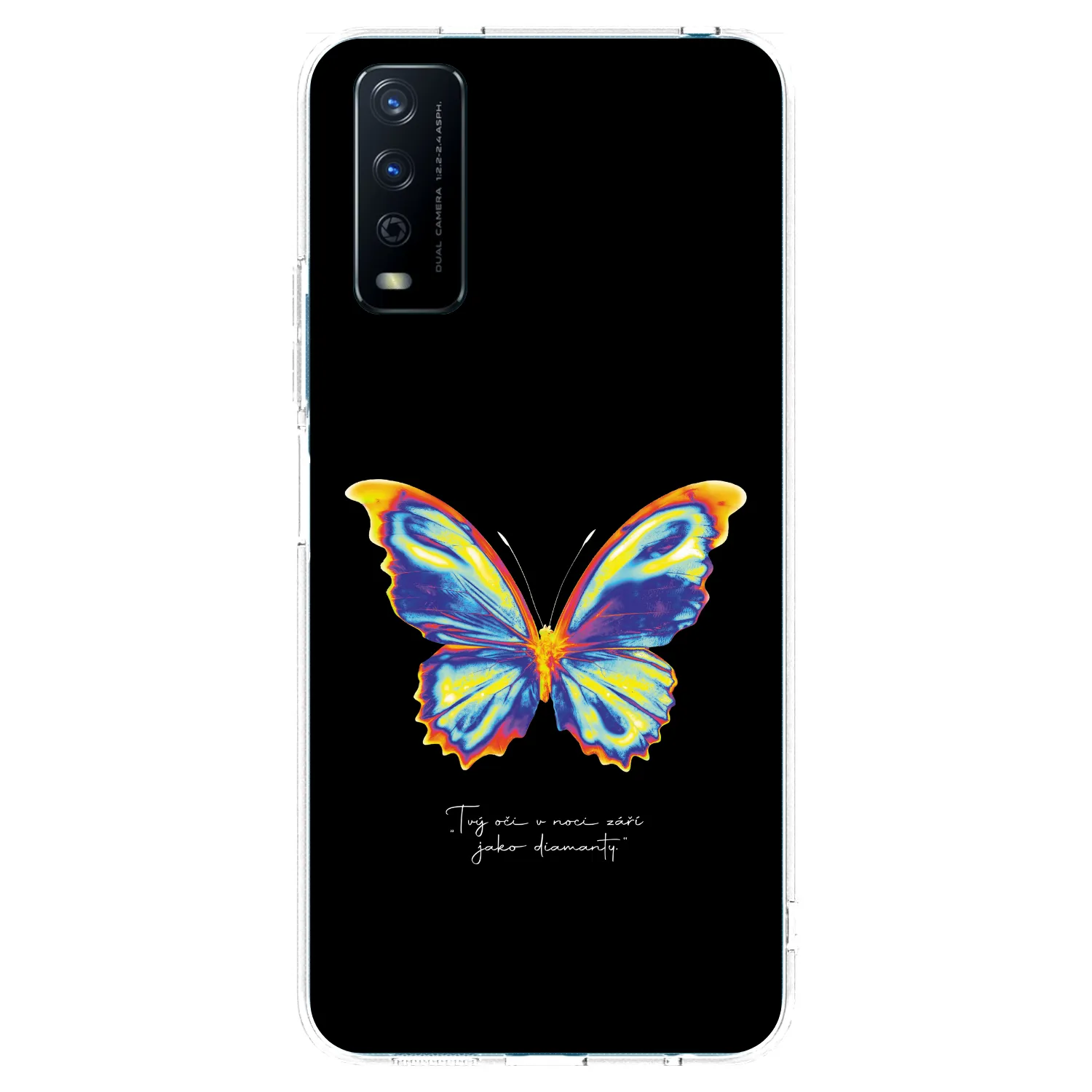 Picasee Vivo Y11s Hülle - Transparentes Silikon - Diamanty Black