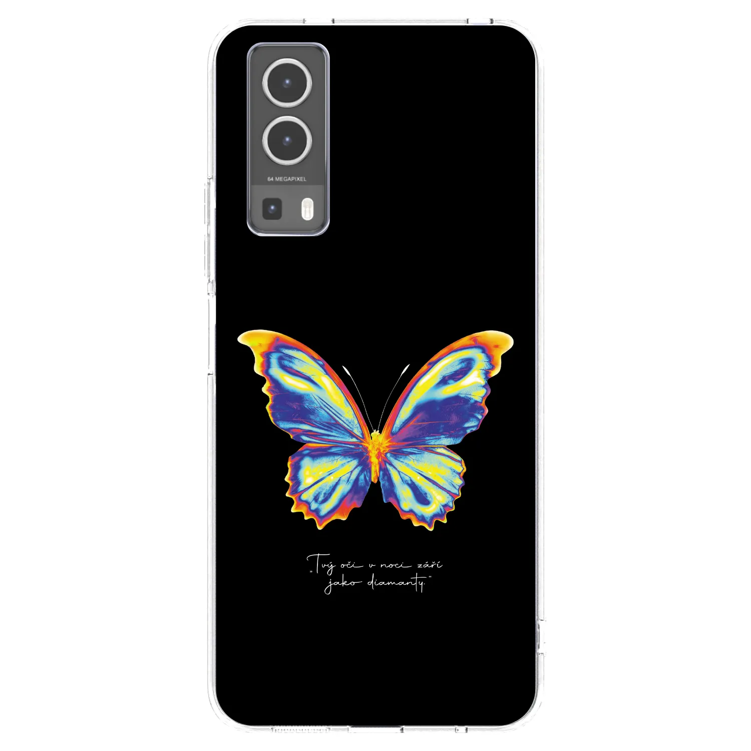 Picasee Vivo Y72 5G Hülle - Transparentes Silikon - Diamanty Black
