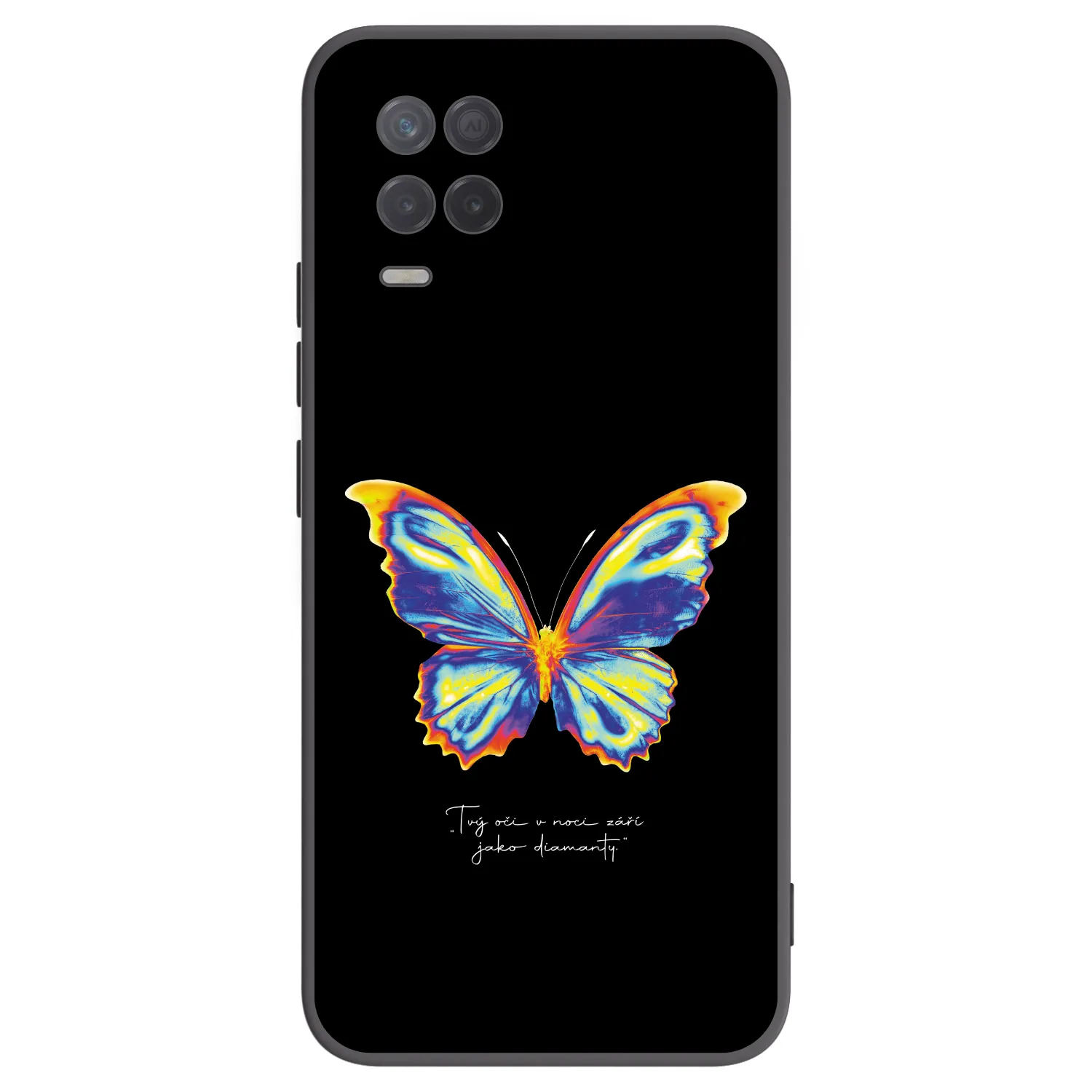 Picasee Realme 8 5G Hülle - Schwarzes Silikon - Diamanty Black