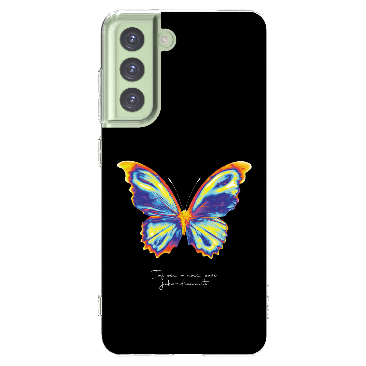 Picasee Samsung Galaxy S21 FE 5G Hülle - Transparentes Silikon - Diamanty Black