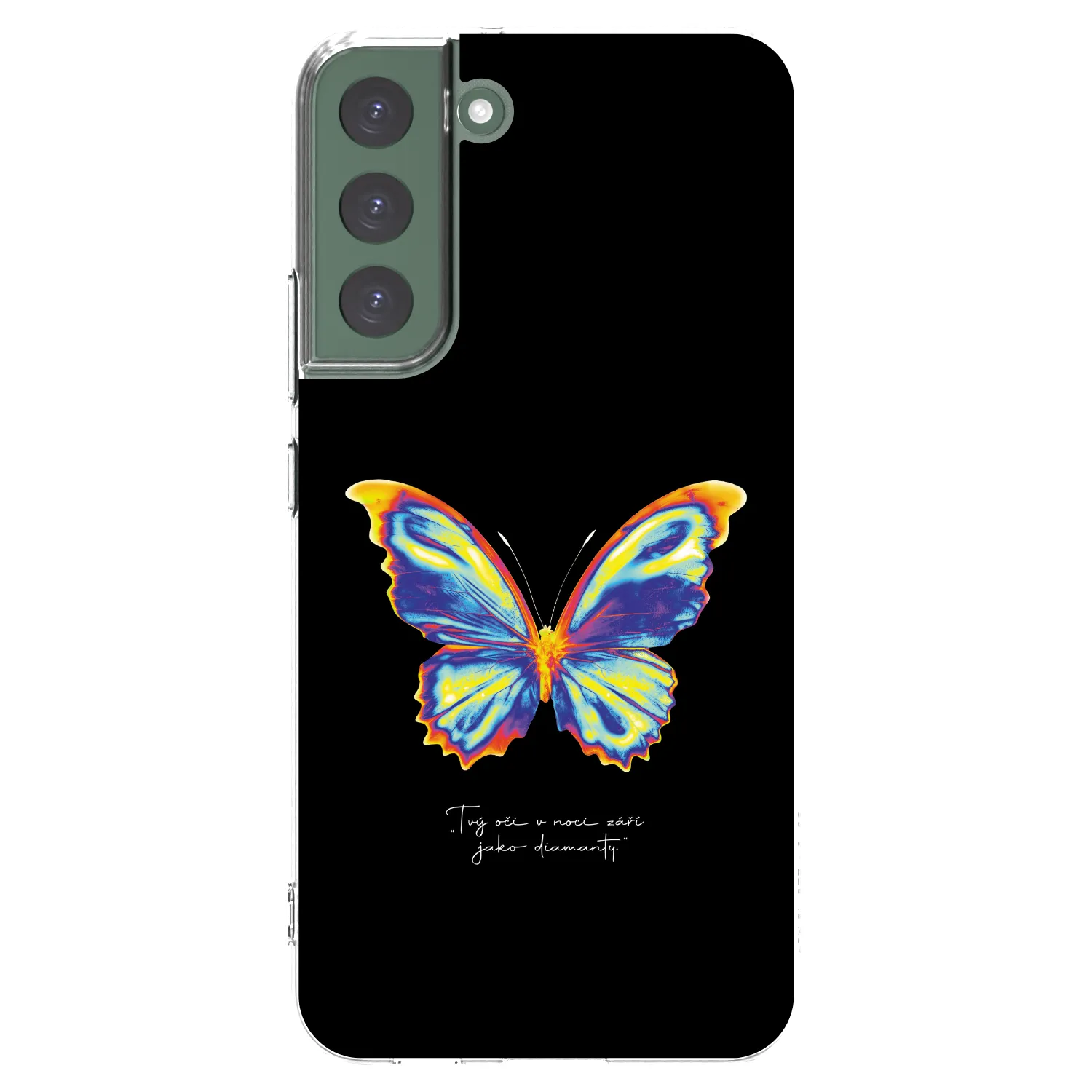 Picasee Samsung Galaxy S22+ 5G Hülle - Transparentes Silikon - Diamanty Black