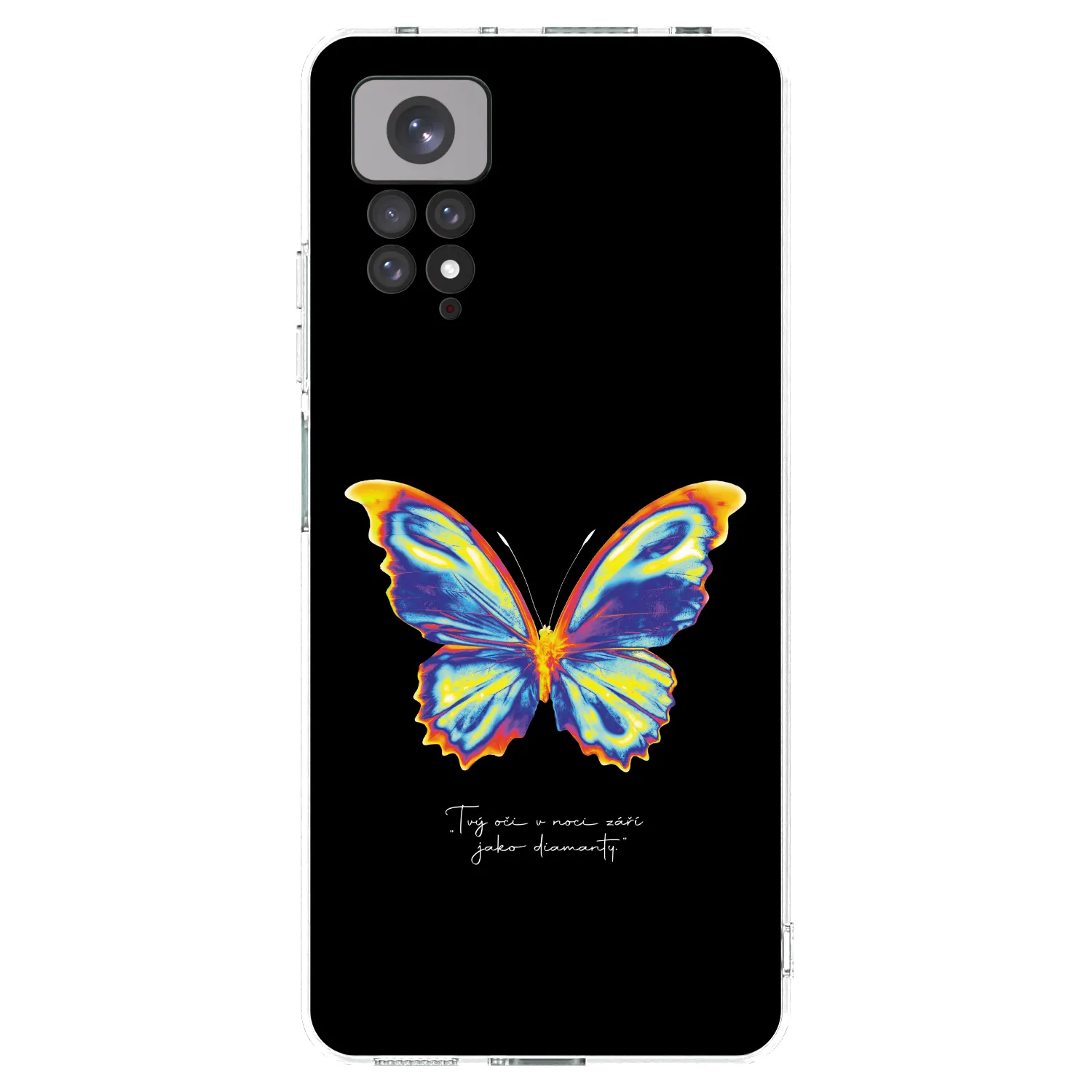 Picasee Xiaomi Redmi Note 11S 4G Hülle - Transparentes Silikon - Diamanty Black