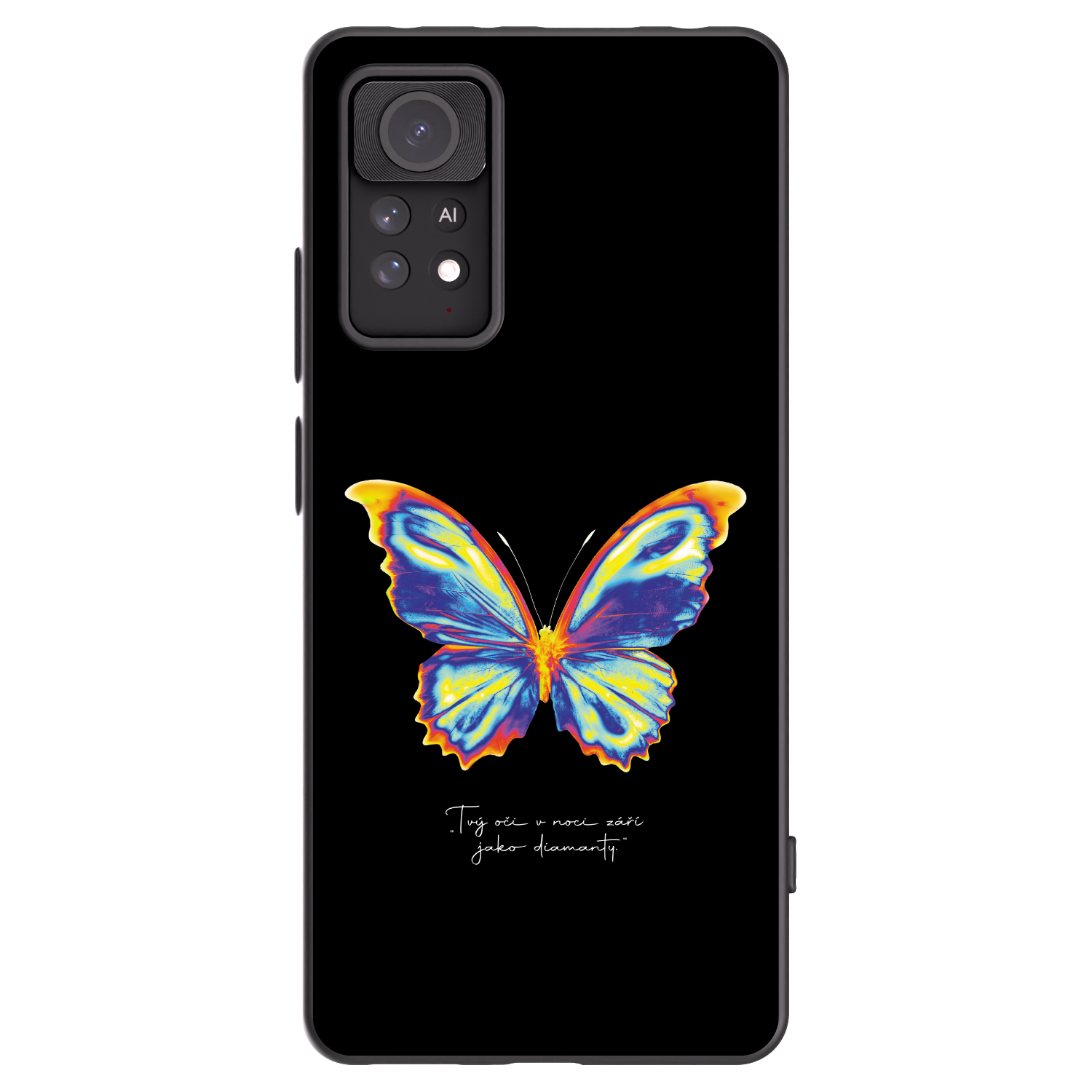 Picasee Xiaomi Redmi Note 11 Pro Hülle - Schwarzes Silikon - Diamanty Black
