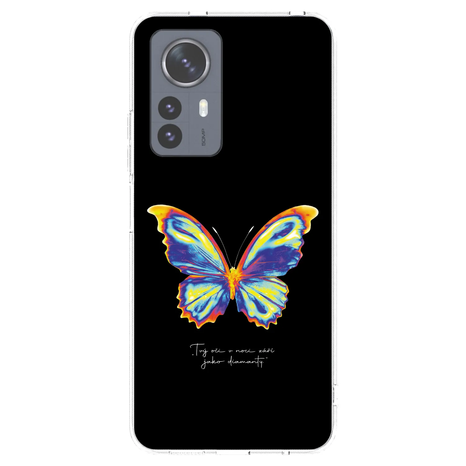 Picasee Xiaomi 12 Pro Hülle - Transparentes Silikon - Diamanty Black