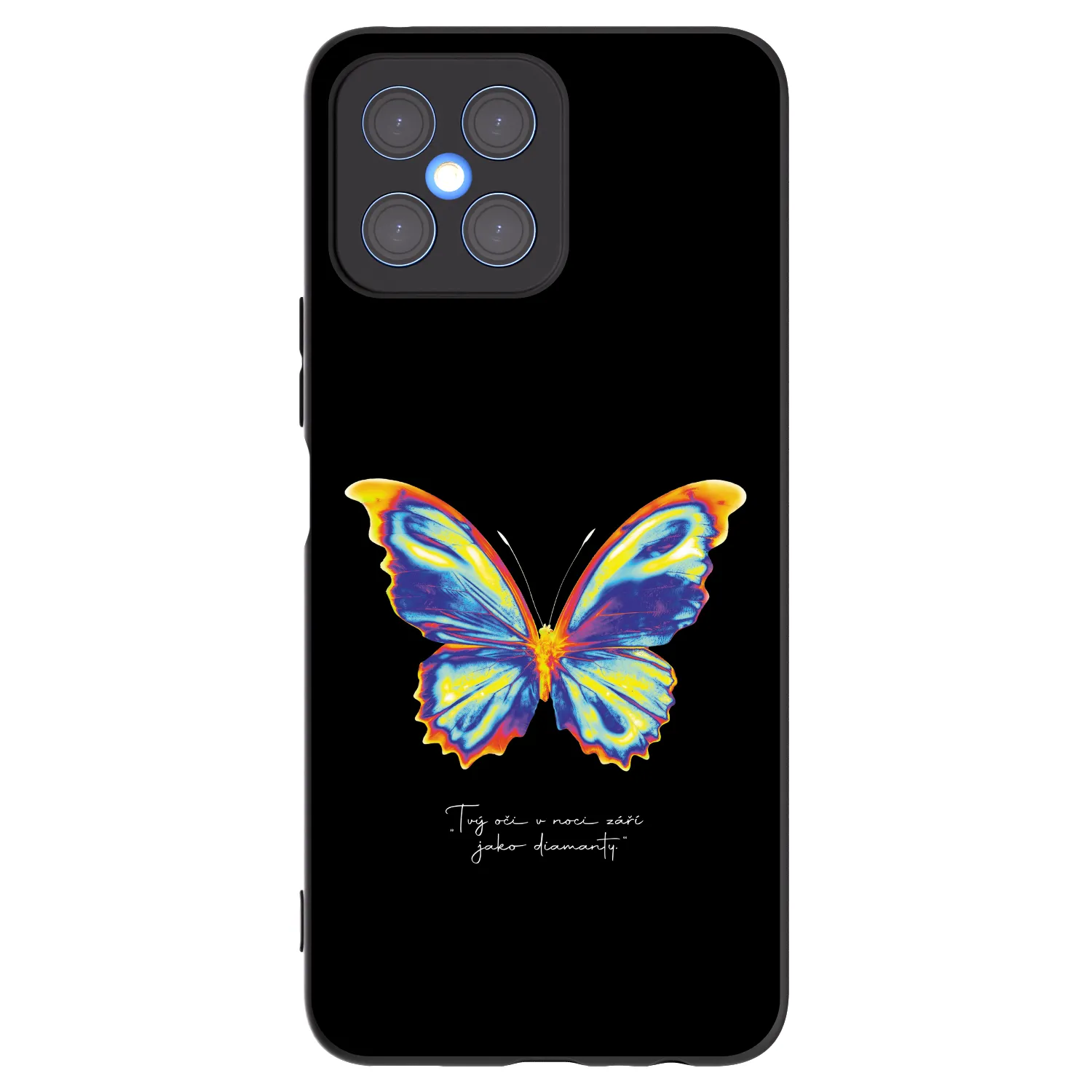 Picasee Honor X8 4G Hülle - Schwarzes Silikon - Diamanty Black